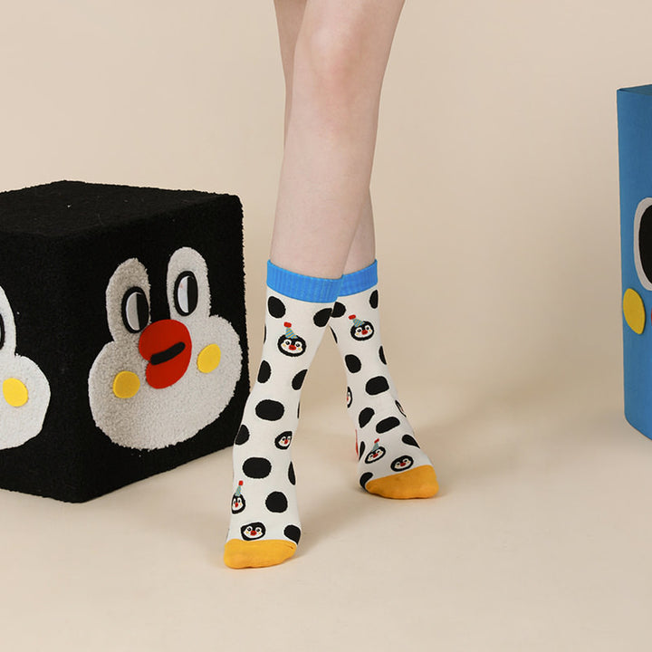 Beligogo Adorable Penguin Cotton Calf-length socks