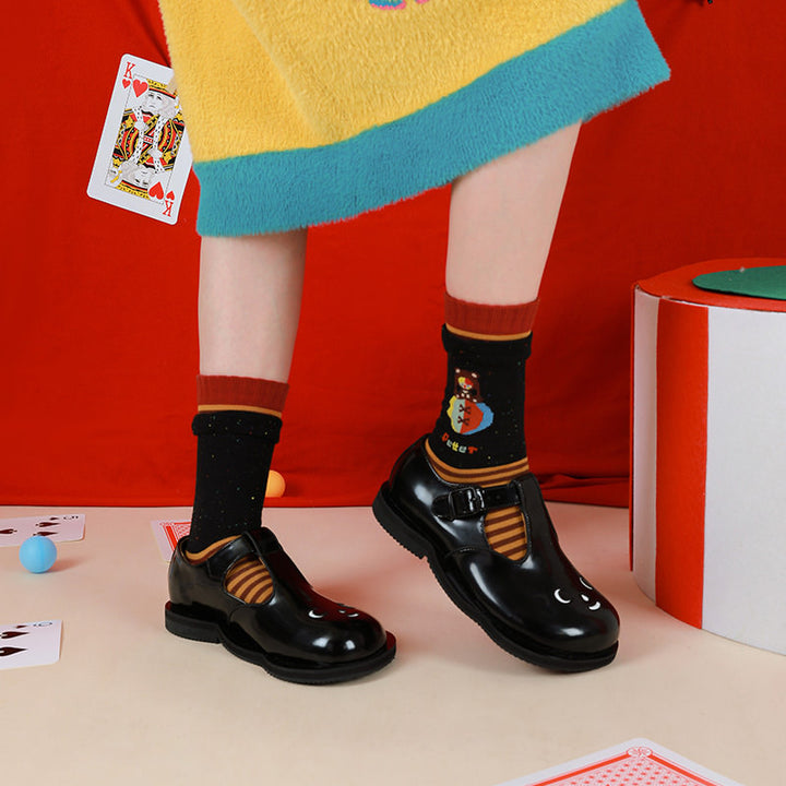 Beligogo Delightful Cartoon Print Ankle Socks: Breathable Design Keeps Feet Cool and Dry