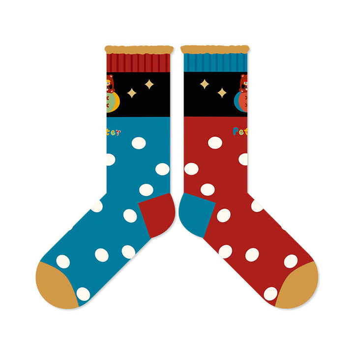 Beligogo Whimsical Girl-Themed Ankle Socks: Non-Slip Grip, Perfect for Active Lifestyles