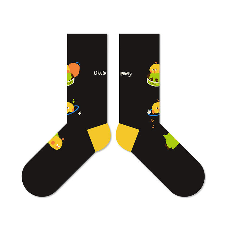 Beligogo 4-Selection Delightful Parrot Crew Socks: Soft, Breathable, Grip for Men & Women