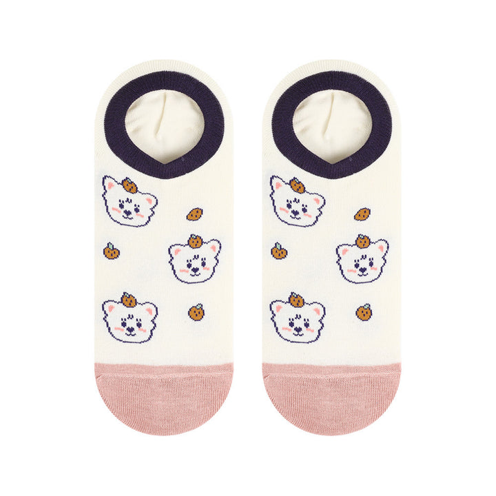 Beligogo 5 Endearing Bear Ankle Socks for Warm-Weather Style