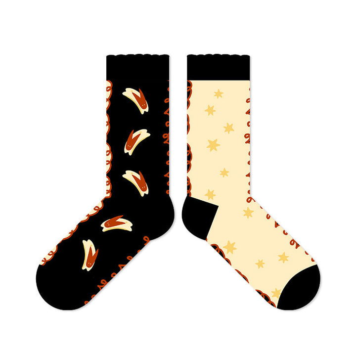 Beligogo 4 Visually Appealing Hopping Rabbit Crew Socks