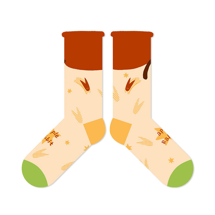 Beligogo Hopping with Joy: 4 Stylish Rabbit Crew Socks