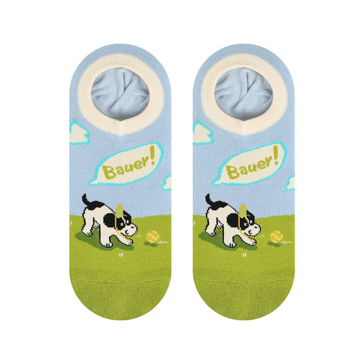 5 Cute & Cool Beau the Pup Ankle Socks - Soft, Secure & Fragrance-Free