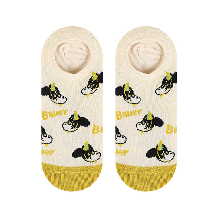 5 Endearing & Moisture-Wicking Beau the Pup Ankle Socks - Lush, Grip-Tight & Scent-Repelling