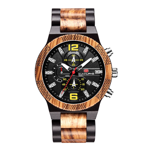 KUNHUANG KH1019 Handmade Wooden Watches For Men